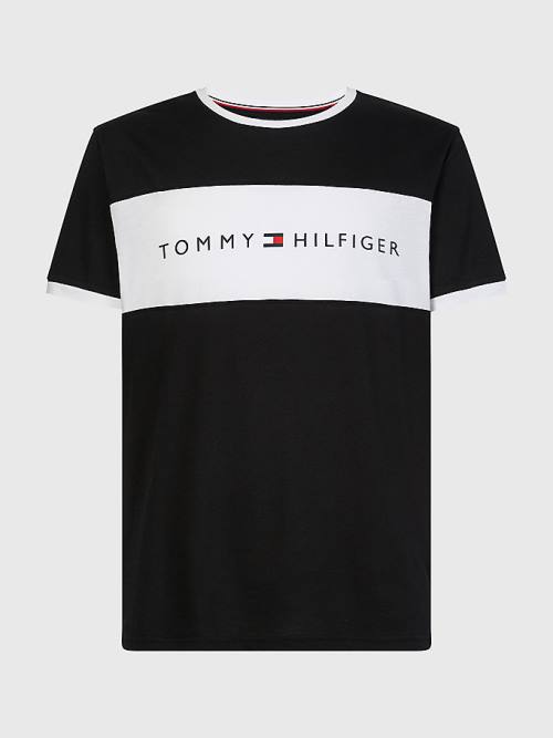 Tommy Hilfiger Original Colour-Blocked Logo Pyjamas Heren Zwart | TH481JZG