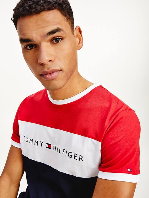 Tommy Hilfiger Original Colour-Blocked Logo Pyjamas Heren Rood | TH735XPS