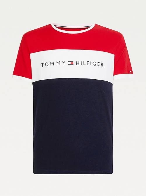 Tommy Hilfiger Original Colour-Blocked Logo Pyjamas Heren Rood | TH735XPS