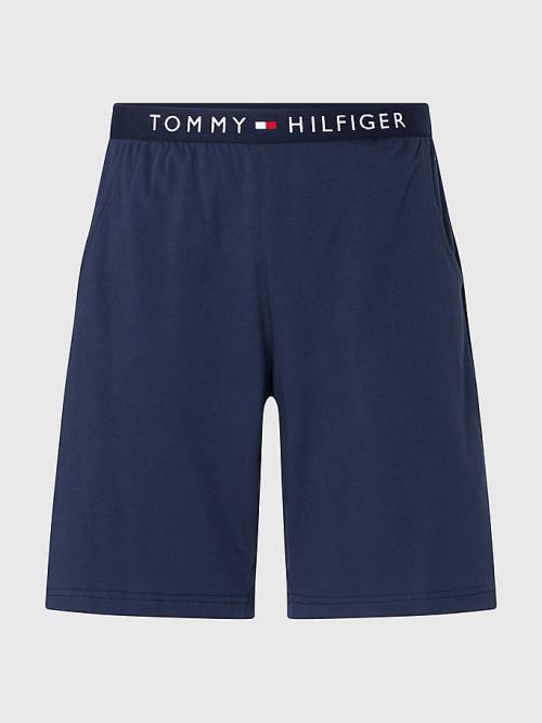 Tommy Hilfiger Original Jersey Logo Shorts Pyjamas Heren Blauw | TH967UPJ