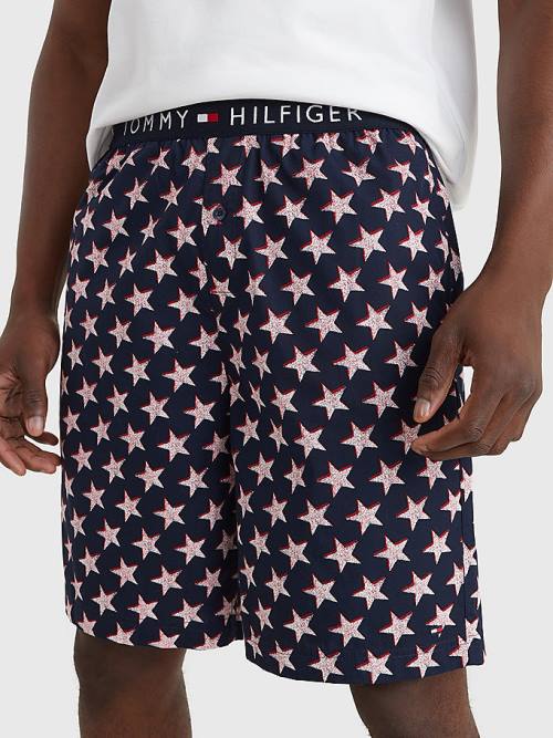 Tommy Hilfiger Original Kort Print Set Pyjamas Heren Wit | TH596GHJ