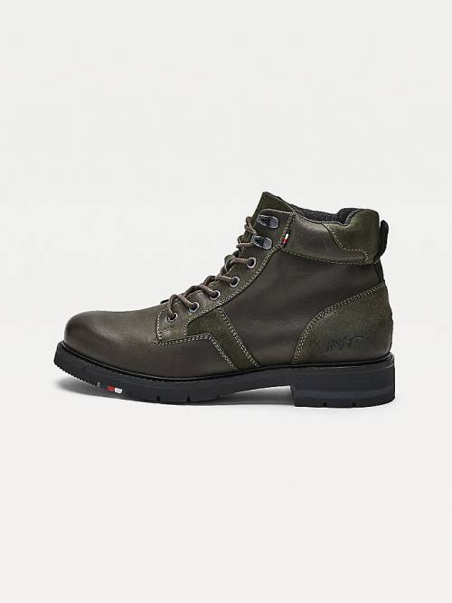 Tommy Hilfiger Outdoor Mixed Panel Ankle Laarzen Heren Groen | TH741OCN