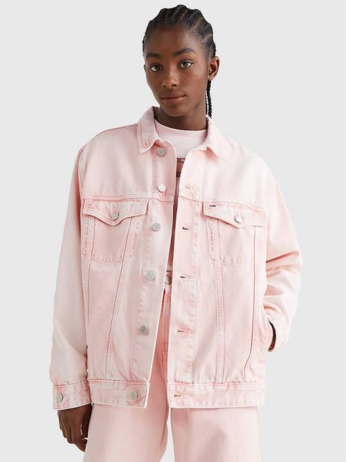 Tommy Hilfiger Oversized Denim Trucker Jassen Dames Denim | TH237OMW