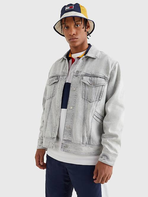 Tommy Hilfiger Oversized Rigid Denim Jassen Heren Denim | TH597PUK