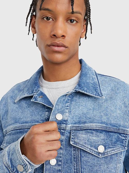 Tommy Hilfiger Oversized Trucker Jassen Heren Denim | TH679BCU