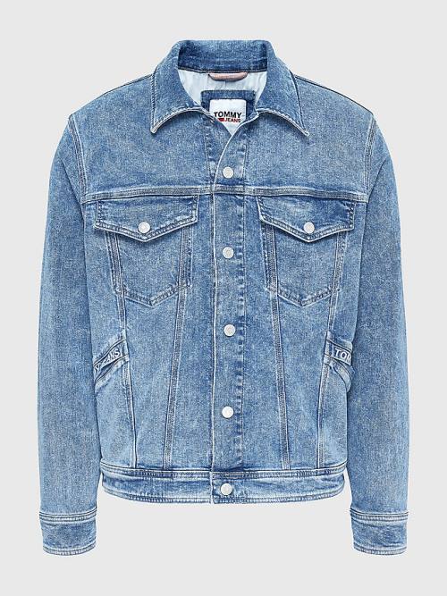 Tommy Hilfiger Oversized Trucker Jassen Heren Denim | TH679BCU