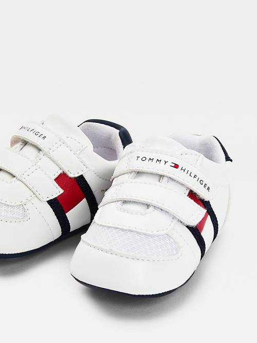 Tommy Hilfiger Padded Hook And Loop Bevestiging Sneakers Jongens Wit | TH047HJC