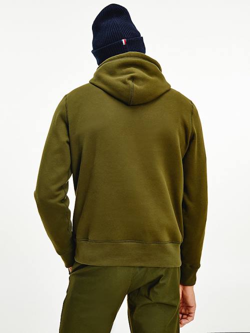 Tommy Hilfiger Peached Fleece Hoodie Heren Bruin | TH103YLG