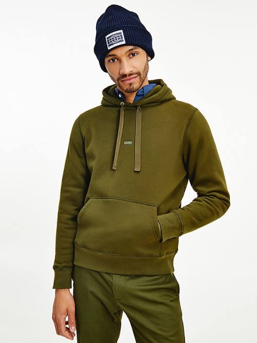 Tommy Hilfiger Peached Fleece Hoodie Heren Bruin | TH103YLG