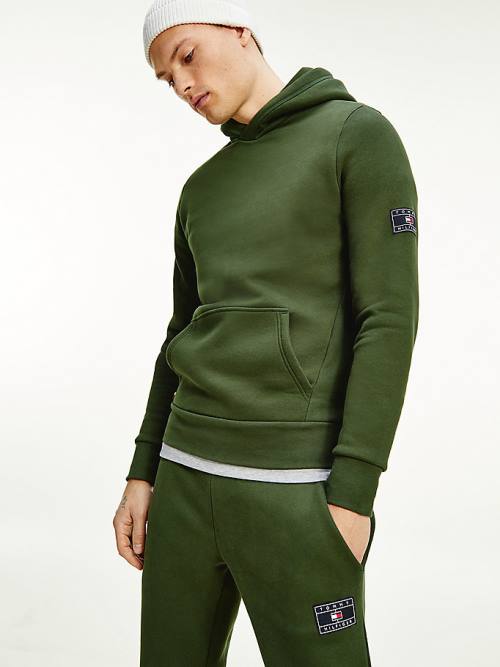 Tommy Hilfiger Peached Fleece Joggers Broek Heren Groen | TH025IXP