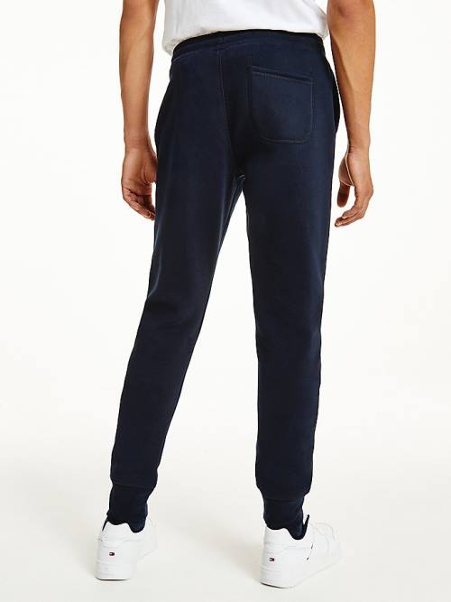 Tommy Hilfiger Peached Fleece Joggers Broek Heren Blauw | TH639MUS