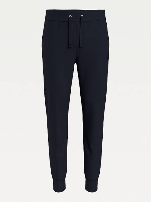 Tommy Hilfiger Peached Fleece Joggers Broek Heren Blauw | TH639MUS