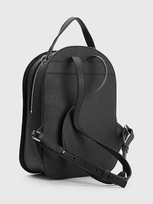 Tommy Hilfiger Pebble Grain Backpack Tassen Dames Zwart | TH916PXO