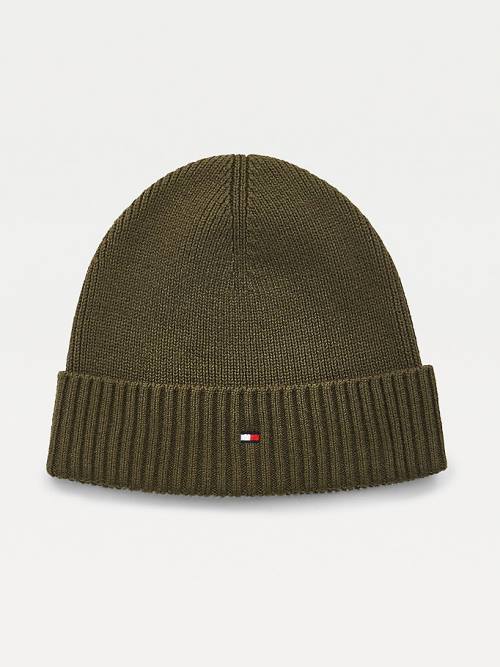 Tommy Hilfiger Pima Katoenen Cashmere Cuffed Beanie Hoeden Heren Bruin | TH865WKV