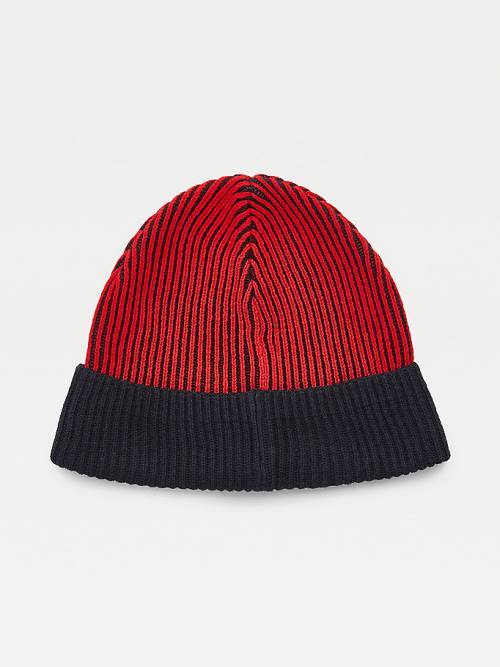 Tommy Hilfiger Pima Katoenen Cashmere Double Stitch Beanie Hoeden Heren Blauw | TH420XFL