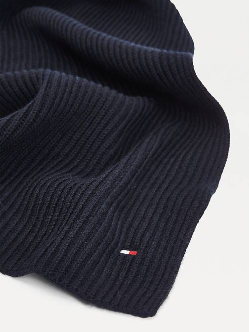 Tommy Hilfiger Pima Katoenen Cashmere Sjaals Heren Blauw | TH128MNJ