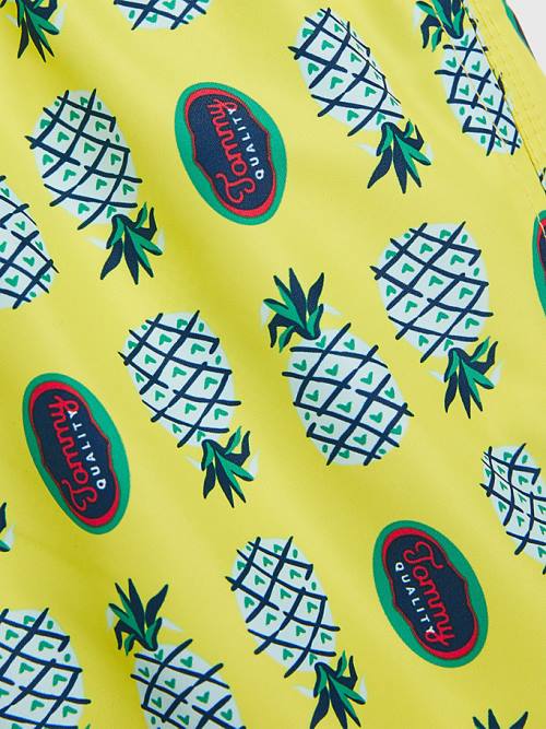 Tommy Hilfiger Pineapple Print Mid Length Shorts Zwemkleding Jongens Geel | TH539DKN