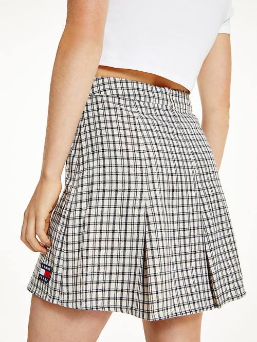 Tommy Hilfiger Plaid Check Mini Rokken Dames Beige | TH482QXM