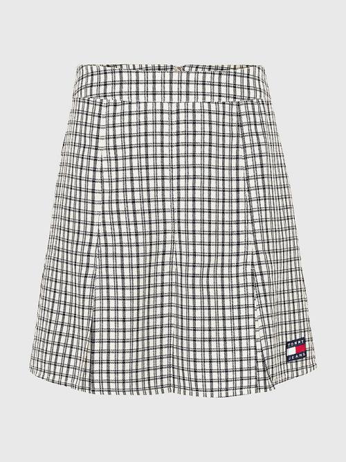 Tommy Hilfiger Plaid Check Mini Rokken Dames Beige | TH482QXM