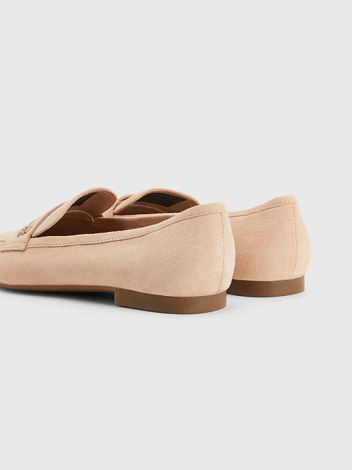 Tommy Hilfiger Platte Suede Loafers Dames Beige | TH237ETM