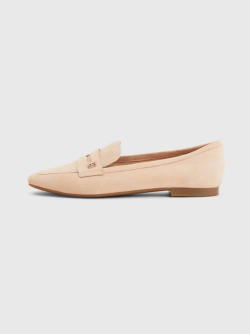 Tommy Hilfiger Platte Suede Loafers Dames Beige | TH237ETM