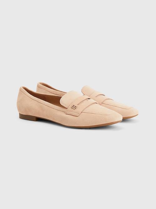 Tommy Hilfiger Platte Suede Loafers Dames Beige | TH237ETM