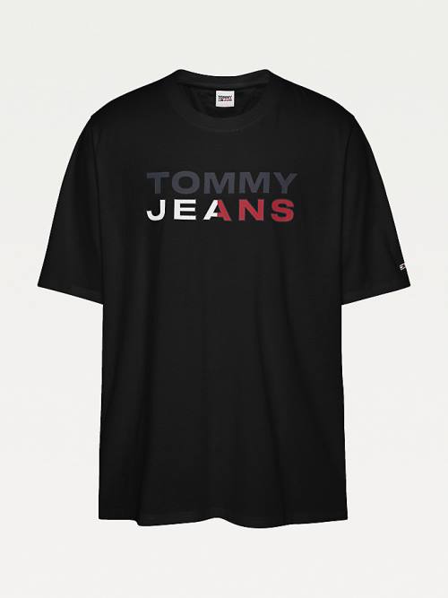 Tommy Hilfiger Plus Essential Graphic T-shirts Heren Zwart | TH623RBS