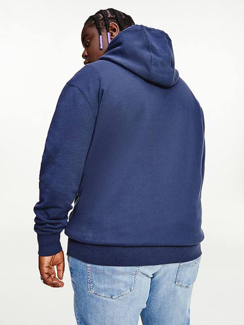 Tommy Hilfiger Plus Essential Logo Hoodie Heren Blauw | TH231YOH