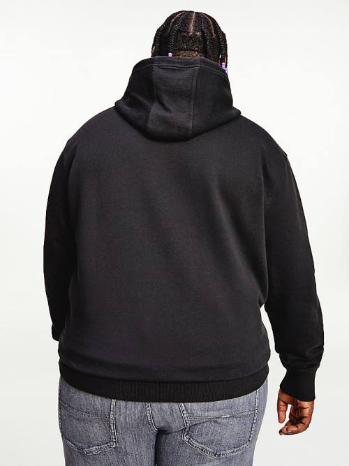 Tommy Hilfiger Plus Essential Logo Hoodie Heren Zwart | TH653XVS