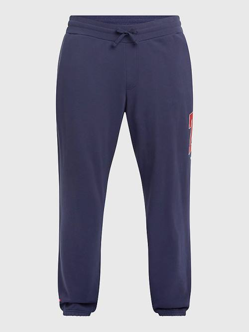 Tommy Hilfiger Plus Organic Katoenen Collegiate Joggers Broek Heren Blauw | TH134QFX