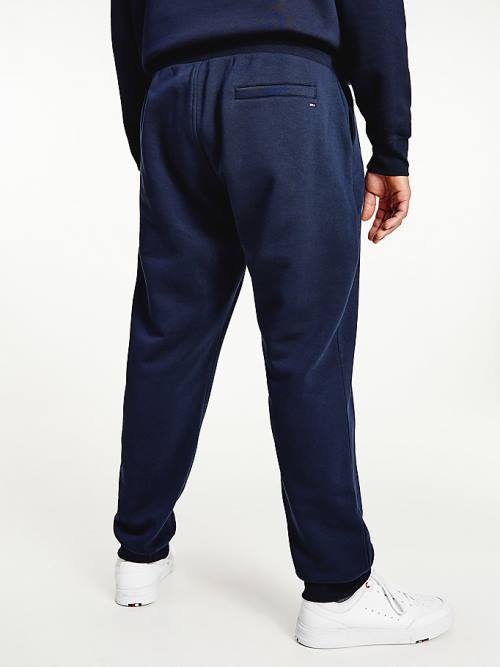 Tommy Hilfiger Plus Organic Katoenen Flex Fleece Joggers Broek Heren Blauw | TH740EIK