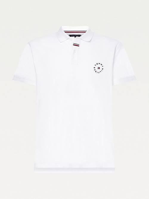 Tommy Hilfiger Plus Organic Katoenen Pique Regular Fit Poloshirt Heren Wit | TH286SKE