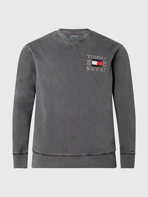 Tommy Hilfiger Plus Relaxed Crew Neck Sweatshirts Heren Zwart | TH392FGX