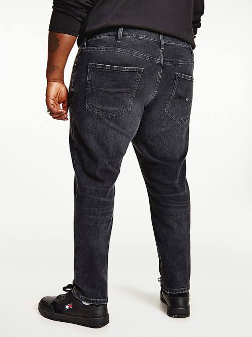 Tommy Hilfiger Plus Simon Skinny Distressed Black Jeans Heren Denim | TH417TQE