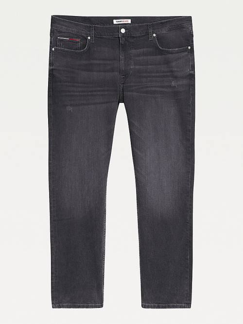 Tommy Hilfiger Plus Simon Skinny Distressed Black Jeans Heren Denim | TH417TQE