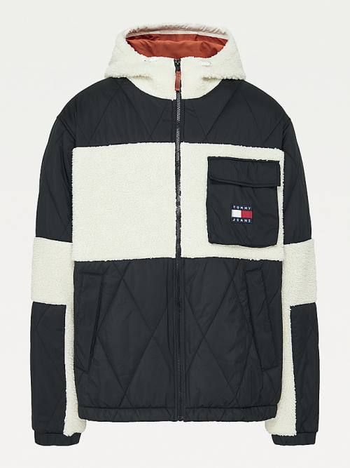 Tommy Hilfiger Plus Tommy Badge Sherpa Jassen Heren Zwart | TH327XNY