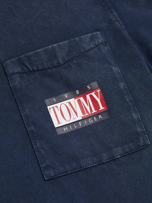 Tommy Hilfiger Pocket Logo Embroidery T-shirts Jongens Blauw | TH701NWV