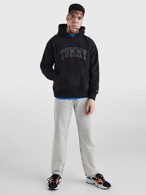 Tommy Hilfiger Polar Fleece Relaxed Fit Hoodie Heren Zwart | TH703MTK