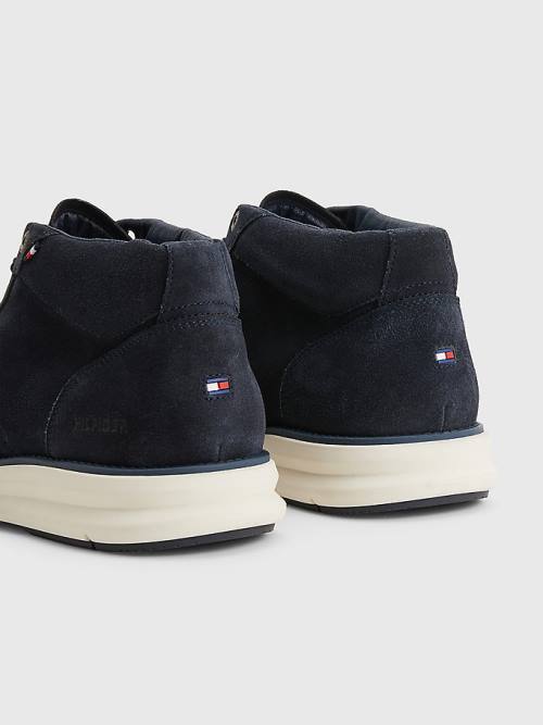 Tommy Hilfiger Premium Hybrid Suede Chukka Vrijetijdsschoenen Heren Blauw | TH245KGB