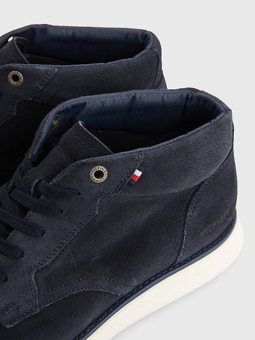 Tommy Hilfiger Premium Hybrid Suede Chukka Vrijetijdsschoenen Heren Blauw | TH245KGB