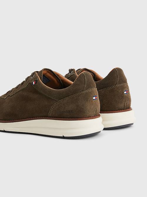 Tommy Hilfiger Premium Hybrid Suede Vrijetijdsschoenen Heren Bruin | TH835AKG