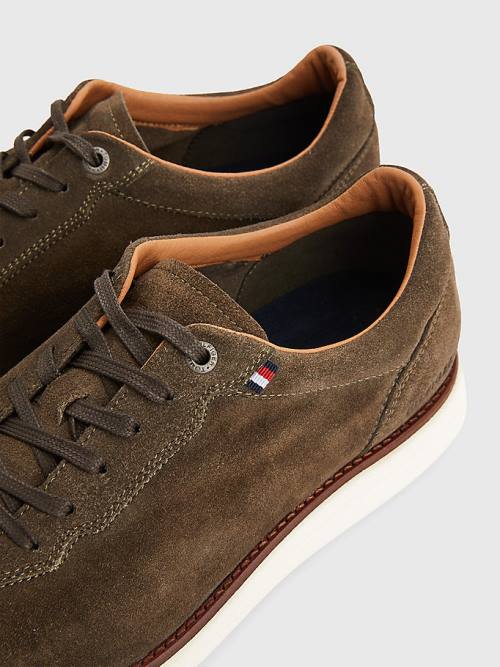 Tommy Hilfiger Premium Hybrid Suede Vrijetijdsschoenen Heren Bruin | TH835AKG