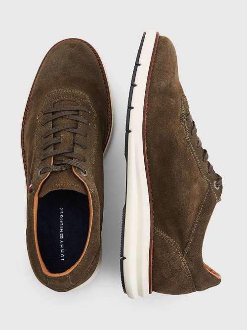 Tommy Hilfiger Premium Hybrid Suede Vrijetijdsschoenen Heren Bruin | TH835AKG