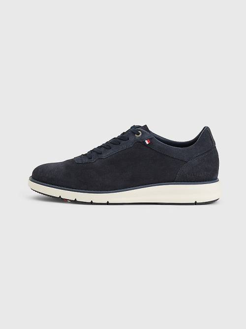 Tommy Hilfiger Premium Hybrid Suede Vrijetijdsschoenen Heren Blauw | TH905CDX