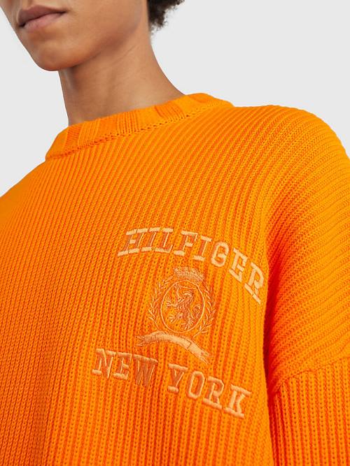 Tommy Hilfiger Prep Crest Rib-Knit Jumper Truien Heren Oranje | TH709RBO