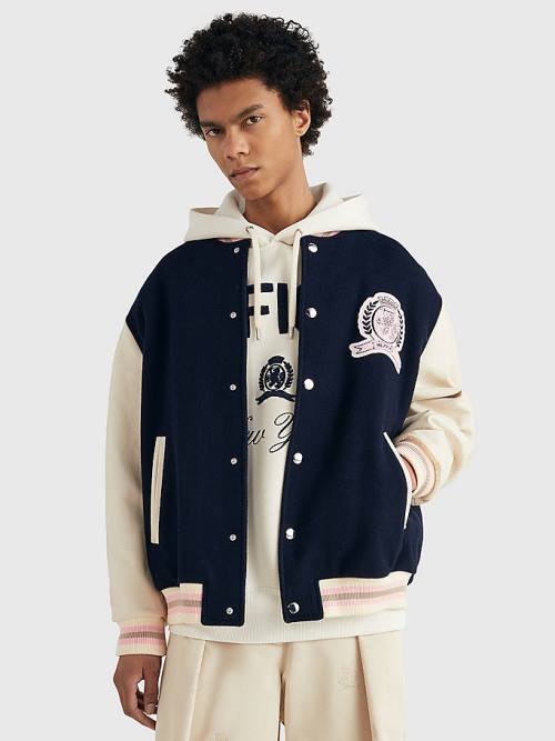 Tommy Hilfiger Prep Crest Varsity Jassen Heren Blauw | TH629LDF