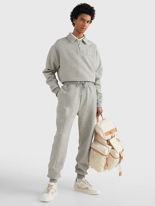 Tommy Hilfiger Prep Cuffed Piping Joggers Broek Heren Grijs | TH513VMD