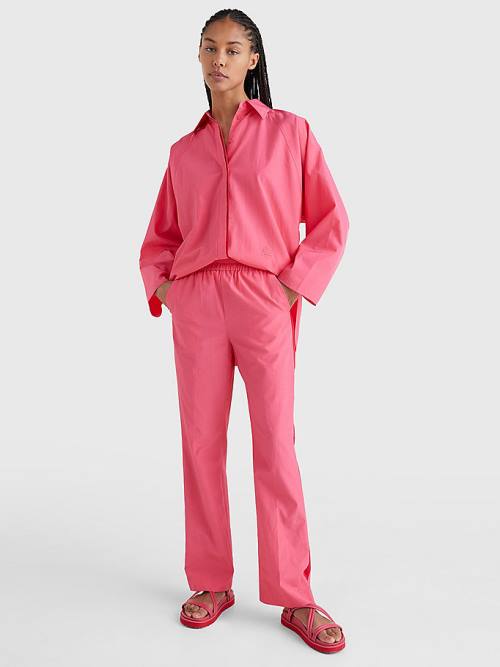 Tommy Hilfiger Prep Relaxed Fit Explorer Overhemd Dames Roze | TH016BSE