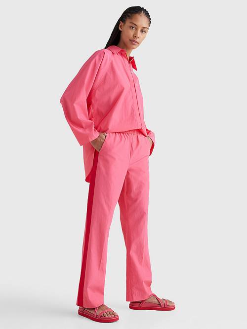 Tommy Hilfiger Prep Relaxed Side Stripe Broek Dames Roze | TH673CXT