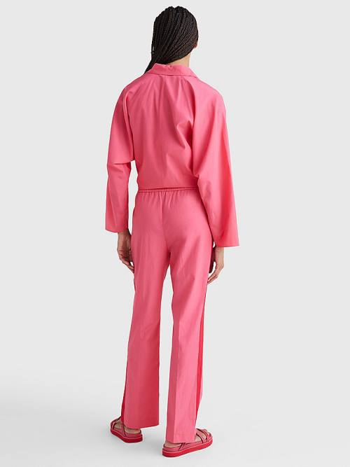 Tommy Hilfiger Prep Relaxed Side Stripe Broek Dames Roze | TH673CXT